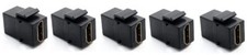 HD 2.0 Black Keystone Adapter Coupler F/F 5 Pack Fiber Optic Connector Network picture