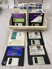 Lot Floppy Disk Storage, Software America Online AOL Compuserve 2.0… V8 picture