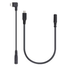 SING F LTD 2pcs DC Power 3.5mm Female to Micro USB 5pin Male Adapter Black  picture