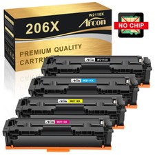 4x W2110X High Yield Toner For HP 206X LaserJet M282nw M283fdw M283cdw No Chip picture