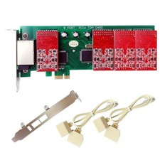 Asterisk Card 8 Port FXS FXO Telephone Voice Board Issabel FreePBX Low Profile picture