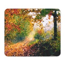 CafePress Autumn Leaves Low Poly Landscape Mousepad  (149260763) picture