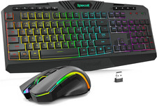 Redragon S101M-KS Gaming Keyboard and Mouse Wireless with Tri-Mode, RGB Keyboard picture