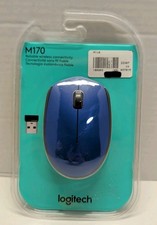 Logitech M170 Wireless Mouse Ambidextrous Blue Black Wireless NEW picture