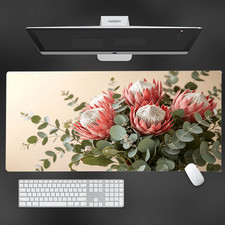 1pc Non-Woven Fabric Keyboard and Mouse Pad with a Vibrant Floral Cluster, Acc picture