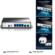 2.5G Switch, 6-Port Ethernet Switch, 4×2.5G RJ45 + 2×10G SFP Ports picture