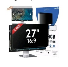 Peslv [2-Pack] 27 Inch Privacy Screen for Computer Monitor 16:9 Aspect Ratio picture