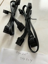 2 pcs  Corsair HX850  6 Pin Plug to 4 Molex Plug  Modular  Power Supply Cable picture