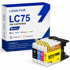 LC75 XL LC71 Ink 4PK BK/C/M/Y With Chip for MFC-J5910DW MFC-J825DW MFC-J835DW picture