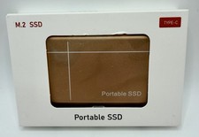 32TB M.2 Type-C Portable SSD External Solid State Drive USB-C Gold New picture