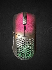 Custom Glorious Model O Minus Wireless Gaming Mouse – Pink and Green Design picture