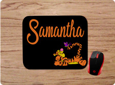 TIGGER w/ BUTTERFLY CUSTOM DESK MAT MOUSEPAD HOME SCHOOL OFFICE PERSONALIZE NAME picture