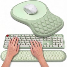 Mouse Pad Keyboard Wrist Rest, 2 in1 Keyboard Wrist Ergonomic Mouse Pad Suppo picture