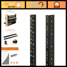 12U Vertical Server Rack Rail Kit - DIY Mounting Rails with Screws, Black picture