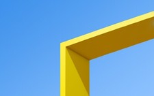 Landscape colorful yellow blue architecture abstract 3d Custom Gaming Mat Desk picture
