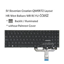 Slovenia Keyboard For Asus NSK-UAEABU1F 9Z.NLHBU.A1F 0KNB0-582FWB00 0KN1-GV6WB23 picture