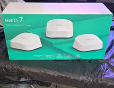 eero 7 Dual-Band Mesh Wi‑Fi 7 Router System White 3-Pack, 2x LAN Ports picture