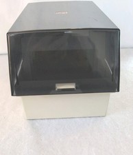 Vintage 1986 ALS Industries 5 1/4 Inch Floppy Disc Storage Case Smoke Lid picture