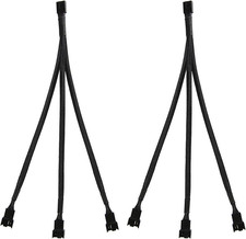 2 Pack 3 Way 4 Pin PWM Fan Splitter Cable, PC Extension Cable Converter picture