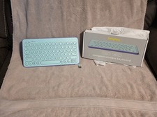 Heyday Compact Wireless Keyboard Mint Purple Bluetooth USB Receiver New Open Box picture