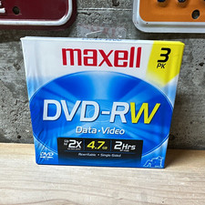 Maxell DVD-RW 4.7GB 2x Rewritable Data-Video Discs 3-Pack Spindle picture