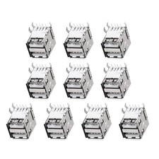 USB PCB Socket Type 1 - Good Feature Cavi A 1.5A Silver Black 15pcs picture