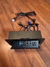 Conference Table Power Connectivity Box with AC Power + 2 RJ45（CAT6), HDMI, USB picture
