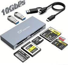 Cfexpress Type B Card Reader 8 in 1, 10Gbps Multi CF Express Reader Adapter picture