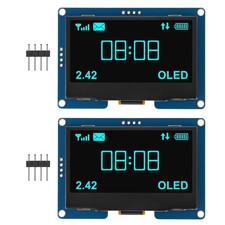 2 PCS 2.42 Inch 128x64 OLED LCD Display Module SSD1309 I2C Serial Arduino picture