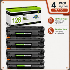 Greencycle Compatible Toner Cartridge Replacement for Canon 128 CRG128 4 Pack picture