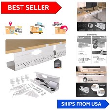 Sleek Under Desk Cable Tray - 2 Pack, Wide Capacity, Hassle-Free Installation picture