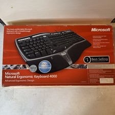 Microsoft Natural Ergonomic Keyboard 4000 Wired Black QWERTY (READ) picture