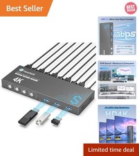 Compact USB 3.0 HDMI KVM Switch - 4 Computers, 1 Monitor with Cables Included picture
