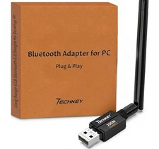 TECHKEY Bluetooth v6.0 USB-A Dongle Adapter Plug & Play for PC/Laptop 200M picture