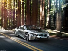 Cars bmw i8 car hybrib future Desk Mat Stitched picture