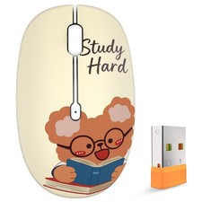 Cute Cartoon Silent Wireless Mouse, Dual Mode Bluetooth & USB 2.4G picture