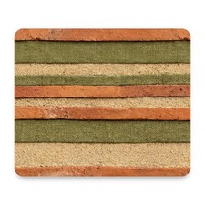 Bold Horizontal Stripes — Earth Tones Mouse Pad 9.25x7.75 Non-Slip Desk Mat picture