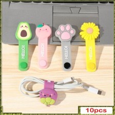 10pcs Cute Cartoon Data Cable Multifunction Cord Protector Bookmark Clips Wire picture