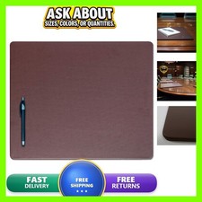 Dacasso Chocolate Brown Leatherette Conference Table Pad 17x14 Inch picture