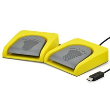 USB Double Pedal 2 Foot Switch Program Video Game PC Mouse Multimedia Action HID picture