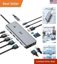 Selore Triple 4K USB C Dock - 13 Ports for Windows & Mac Laptops, Portable Hub picture