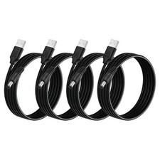4Pcs USB to DC Power Cable 5.5x2.1mm, 5V 3A for LED Lights, 1 M/3Ft, Black picture