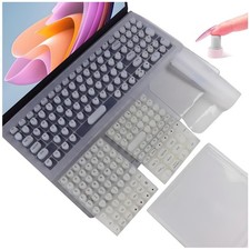 Long Nail Keyboard Stickers & Cover Set - Ideal Gift, White picture