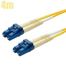 4M LC to LC UL Single Mode 9/125 Duplex Fiber Optic Optical Cable OFNR Yellow picture
