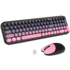 MOFII Wireless Keyboard and Mouse Combo, Compact 700M3AG Plum Pink Gradient picture