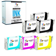 6PK Black Color 98 99 Replacement Ink Cartridges for Epson T098 T099 Artisan 700 picture