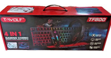 T-wolf TF800 gaming combo 4n1. Keyboard,mouse,headset and mouse pad LED picture