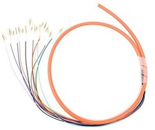 12 Strand OM1 62.5/125 Multimode LC UPC Fiber Pigtail 3M Fiber Optic Patch Cable picture