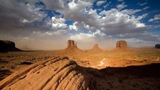 Landscape rocks mountains desert nature monument valley Custom Gaming Mat Desk picture