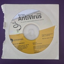 Norton Antivirus 2003 CD Used Open sleeve Disc picture